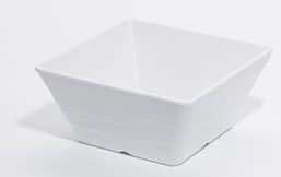 American Metalcraft Faux Slate Collection White Melamine Square Serving Bowl, 58 Ounce