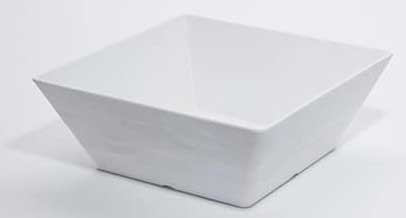 American Metalcraft Faux Slate Collection White Melamine Square Serving Bowl, 208 Ounce