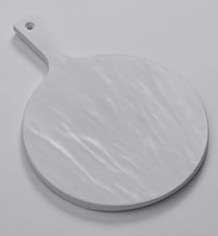 American Metalcraft White Faux Slate Melamine Serving Peel, 9 inch Dia