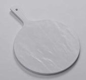 American Metalcraft White Faux Slate Melamine Serving Peel, 12 inch Dia