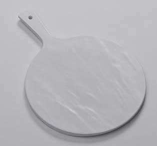 American Metalcraft White Faux Slate Melamine Serving Peel, 12 inch Dia