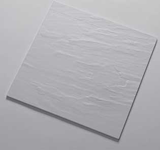 American Metalcraft Faux Slate Collection White Melamine Serving Platter, 14 1/2 inch Square. X 1/4 inch Height
