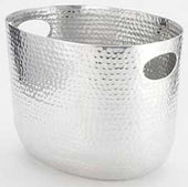 American Metalcraft Silver Hammered Aluminum Beverage Tub, 7 3/4 Quart