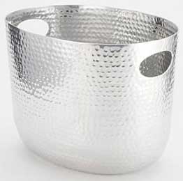 American Metalcraft Silver Hammered Aluminum Beverage Tub, 7 3/4 Quart