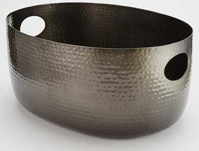 American Metalcraft Black Hammered Aluminum Beverage Tub, 16 1/4 Quart