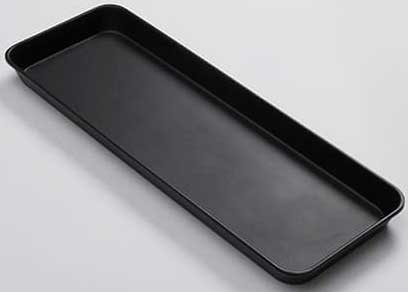 American Metalcraft Melamine Black Rectangular Market Tray, 270 Ounce Capacity