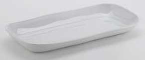 American Metalcraft Crave Collection Cloud Rectangular Melamine Serving Platter, 14 1/4 inch Length x 7 3/8 inch Width x 1 3/8 inch Height