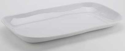 American Metalcraft Crave Collection Cloud Rectangular Melamine Serving Platter, 21 inch Length x 12 7/8 inch Width x 2 inch Height