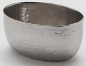 American Metalcraft Hammered Stainless Steel Oval Sauce Cup, 3 Ounce
