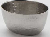American Metalcraft Hammered Stainless Steel Oval Sauce Cup, 2 Ounce