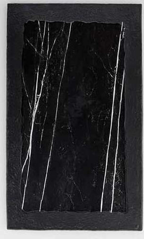 American Metalcraft Black with Black Dual Tone Marble Melamine Rectangular Serving Platter, 21 3/8 inch Length