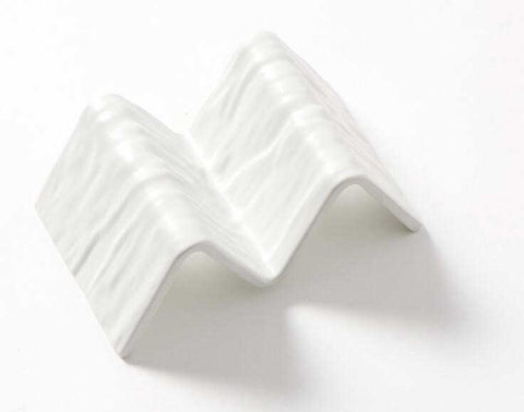 American Metalcraft White Faux Slate Melamine Taco Holder 1 or 2 Compartment Taco Holder, 5 x 3 x 2 inch
