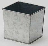 American Metalcraft Six Size Rectangular Silver Galvanized Beverage Tub, 6 inch Length x 6-1/4 inch Width x 5-3/4 inch Height