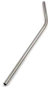 American Metalcraft Silver Stainless Steel Bended Straw, 8 inch Long -- 12 per case