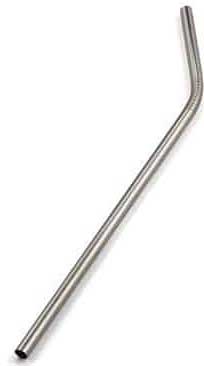 American Metalcraft Silver Stainless Steel Bended Straw, 8 inch Long -- 12 per case