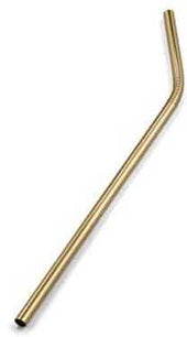 American Metalcraft Gold Stainless Steel Bended Straw, 8 inch Long -- 12 per case