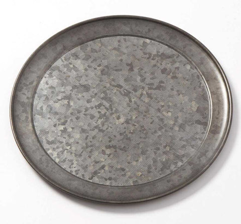 American Metalcraft Onyx Galvanized Aluminum Wide Rim Pan, 12 inch Dia X 3/8 inch Height, 6MM