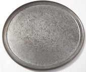 American Metalcraft Onyx Galvanized Aluminum Wide Rim Pan, 18 inch Dia X 3/8 inch Height, 7MM
