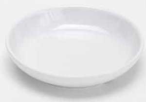American Metalcraft White Melamine Shallow Round Bowl, 8 Ounce