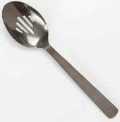 American Metalcraft Vintage Black Hammered Slotted Spoon, 10 inch Length