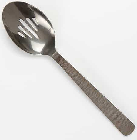 American Metalcraft Vintage Black Hammered Slotted Spoon, 10 inch Length