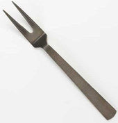 American Metalcraft Vintage Black Hammered Cold Meat Fork, 10 inch Length