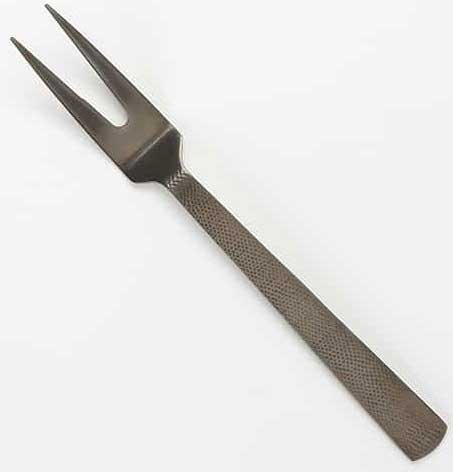 American Metalcraft Vintage Black Hammered Cold Meat Fork, 10 inch Length