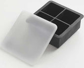 American Metalcraft Black Silicone Cube Ice Mold, 4 1/2 x 4 1/2 x 2 inch