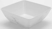 American Metalcraft White Marble Melamine Square Bowl, 232 Ounce