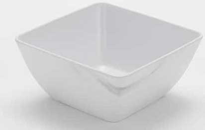 American Metalcraft White Marble Melamine Square Bowl, 54 Ounce