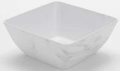 American Metalcraft White Marble Melamine Square Bowl, 127 Ounce