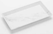 American Metalcraft White Marble Melamine Rectangle Platter, 14 inch Length