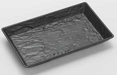American Metalcraft Faux Slate Collection Black Melamine Serving Platter, 12 inch Length x 7 inch Width x 1-1/2 inch Height