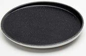 American Metalcraft Lift Collection Melamine White with Black Speckled Round Plate, 8-7/8 inch Dia