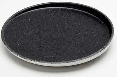 American Metalcraft Lift Collection Melamine White with Black Speckled Round Plate, 8-7/8 inch Dia