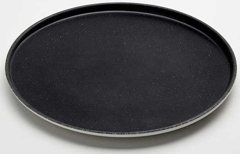 American Metalcraft Lift Collection Melamine White with Black Speckled Round Plate, 13 inch Dia