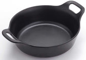 American Metalcraft Black Round Melamine Cast Iron Casserole, 7 5/8 inch Dia