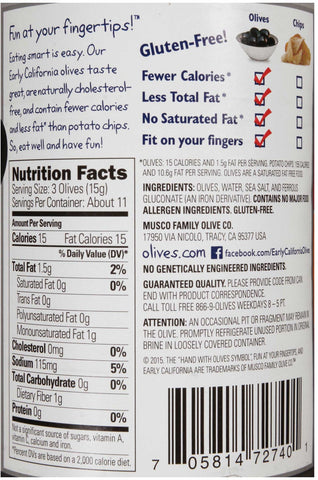 Early California Jumbo Pitted Ripe Olives, 5.75 Ounce -- 12 per case.