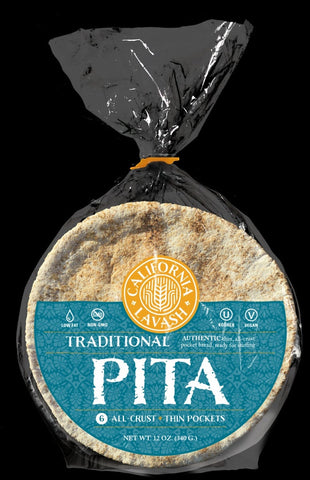 California Lavash Thin and Pocketed Traditional Pita, 12 Ounce -- 8 per case