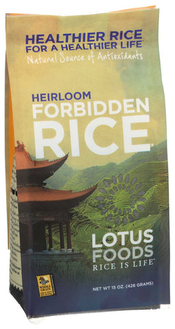 Lotus Foods Black Forbidden Rice, 15 Ounce -- 6 per case.