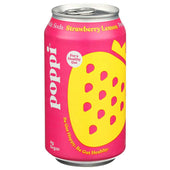 Poppi Strawberry Lemon Prebiotic Soda, 12 Fluid Ounce -- 12 per case