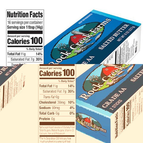 Rock Creek Farms Grade AA Salted Better Butter Quarters, 8 Ounce -- 10 per case