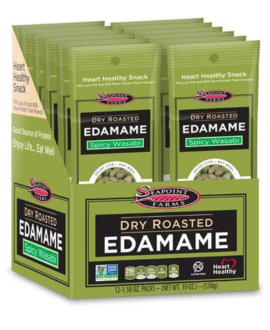 Seapoint Farms Spicy Wasabi Dry Roasted Edamame, 1.58 Ounce -- 144 per case