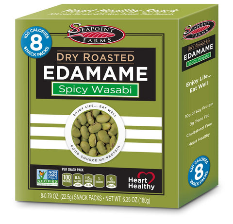 Seapoint Farms Spicy Wasabi Dry Roasted Edamame, 6.35 Ounce -- 12 per case