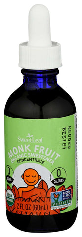 Sweetleaf Organic Unflavored Monk Fruit Liquid Concentrate, 2 Fluid Ounce