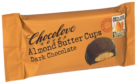 Chocolove Xoxox Almond Butter Dark Chocolate Cup, 1.2 Ounce -- 12 per case