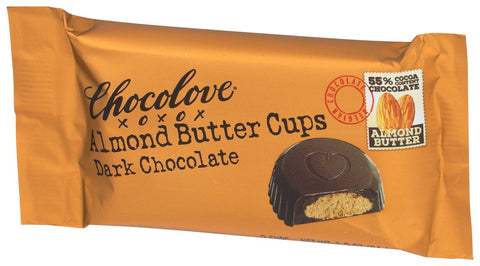 Chocolove Xoxox Almond Butter Dark Chocolate Cup, 1.2 Ounce -- 12 per case