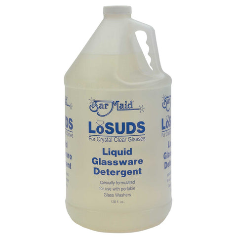 Bar Maid Losuds Liquid Glassware Detergent, 4 Gallon.