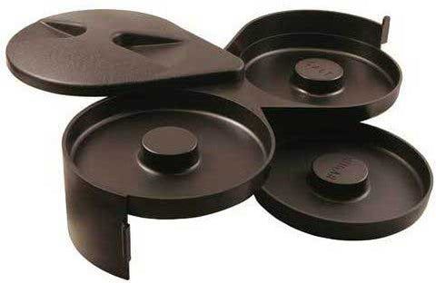 Bar Maid Black Three Tray Glass Rimmer