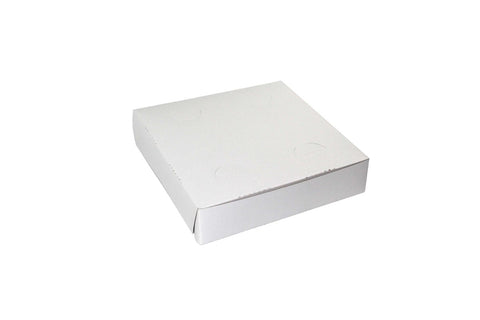 Boxit Lock Corner One Piece White Pizza Box, 9 x 9 x 2 inch -- 100 per case.